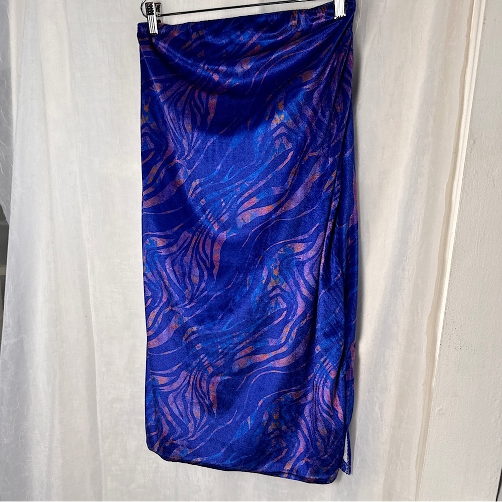 3/$20š„ PrettyLittleThing PLUS NWT Tube Dress Stretchy Bodycon Purple Pink Velour - Picture 8 of 13
